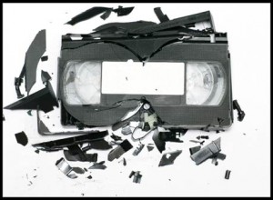 une cassette cassée